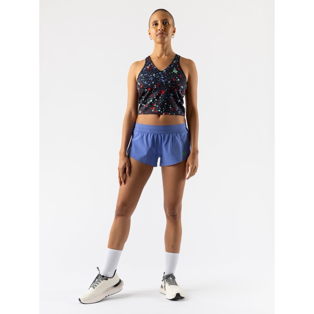NEW Rabbit Running Go Time Crop Stretch Limo Splatter Women Large Workout Yoga - Picture 6 of 16
